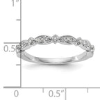 14K White Gold 1/15 carat Diamond Complete Wedding Band