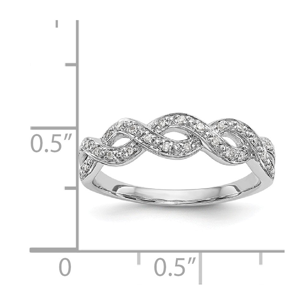 14K White Gold Diamond Band