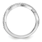 14K White Gold Diamond Band