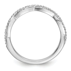 14K White Gold Diamond Band - 7