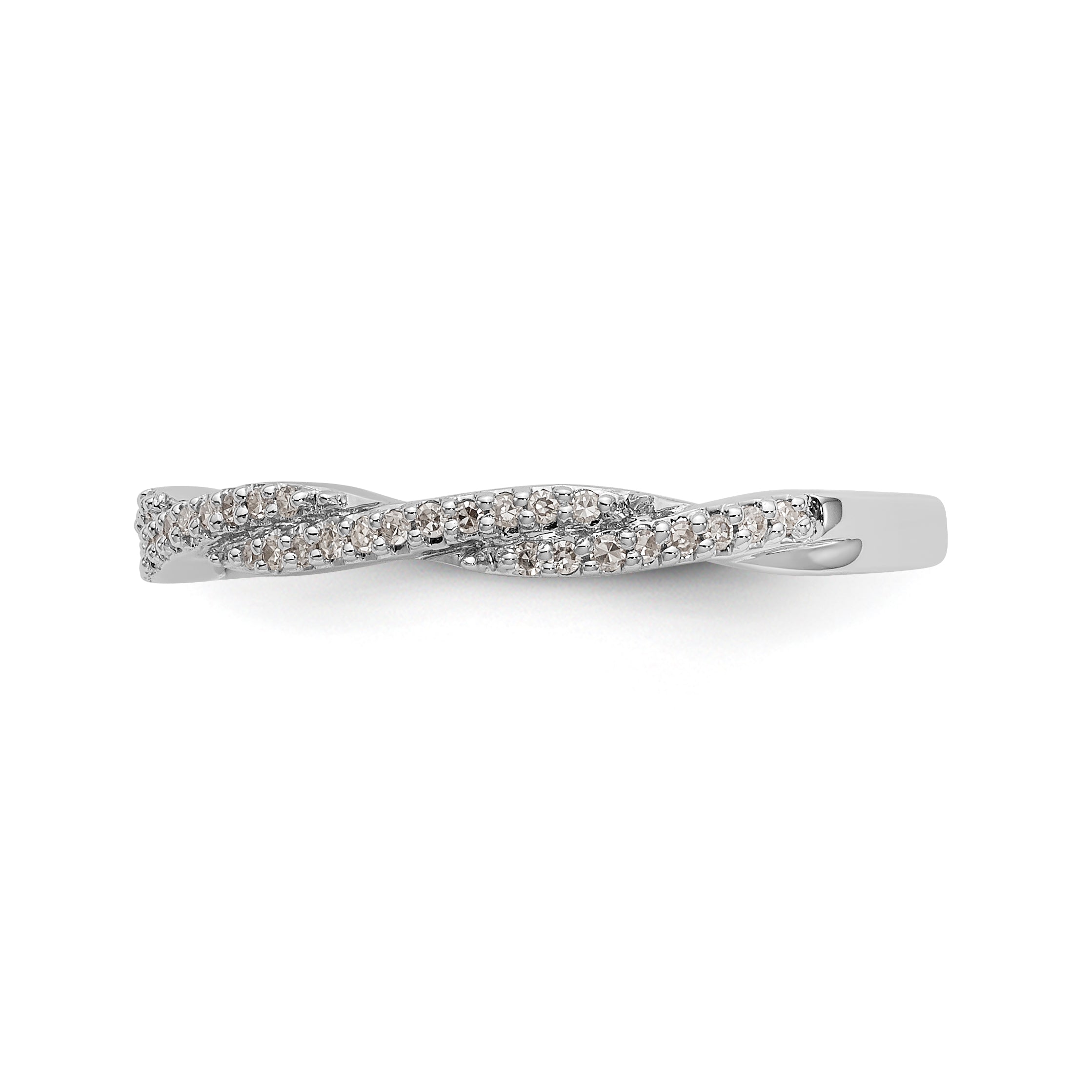 14K White Gold Diamond Band - 7
