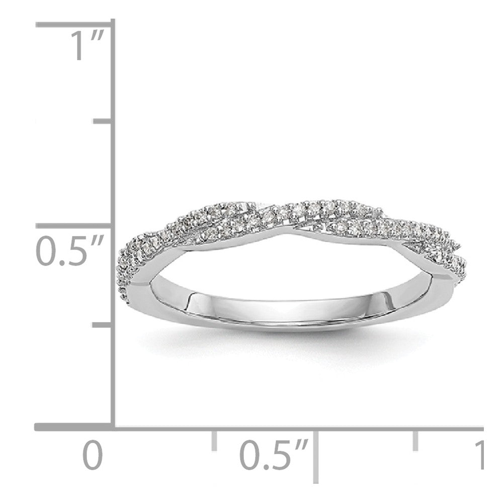 14K White Gold Diamond Band