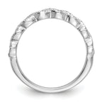 14K White Gold Twist Design 1/6 carat Complete Diamond Band