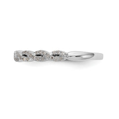 14K White Gold Diamond Band