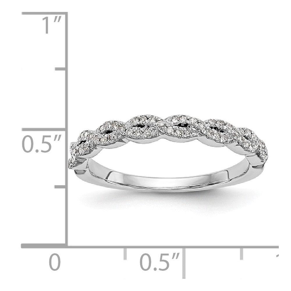 14K White Gold Diamond Band