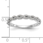 14K White Gold Twist Design 1/6 carat Complete Diamond Band