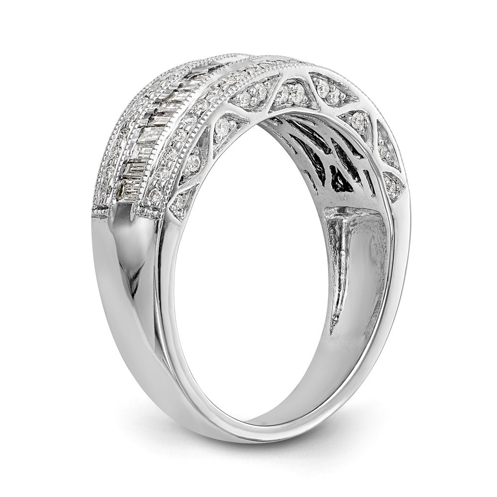 14K White Gold Diamond Band - 7
