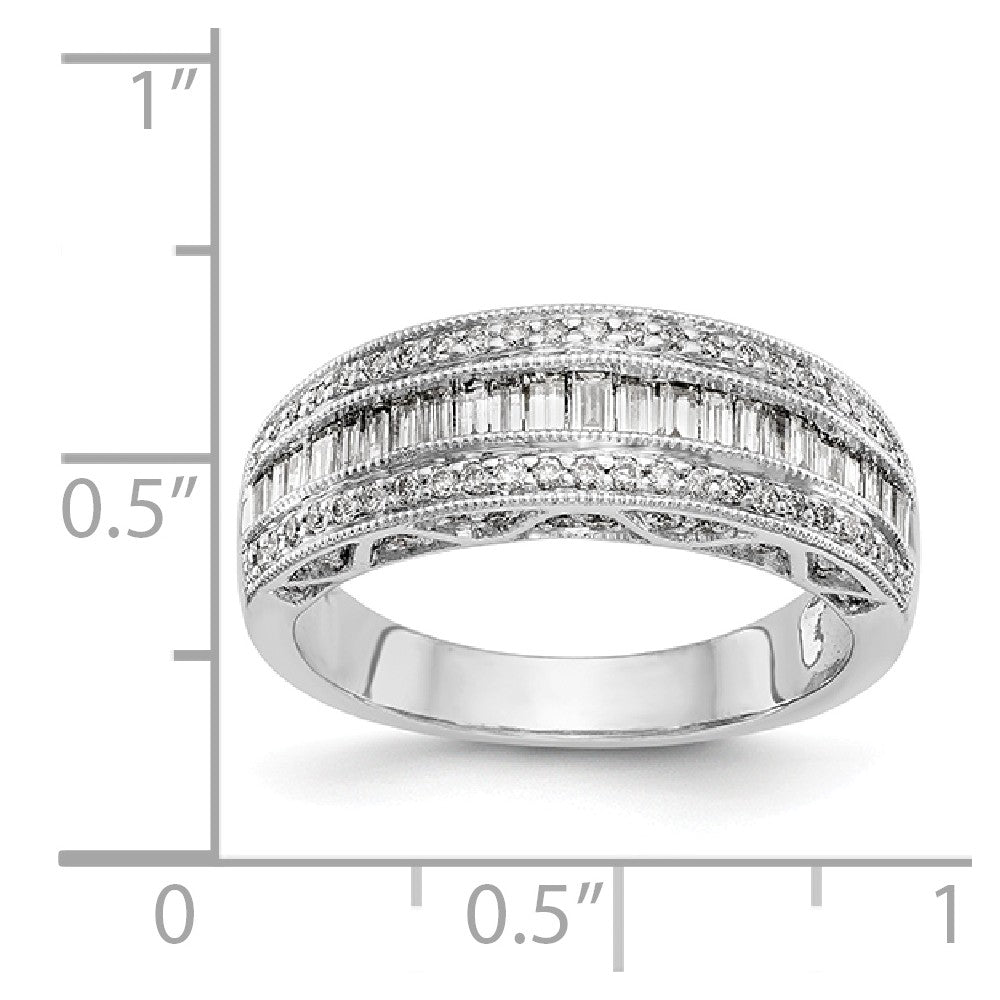 14K White Gold Diamond Band