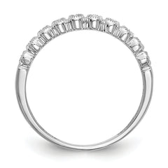 14K White Gold Bezel-set 1/10 carat Complete Diamond Band - 7