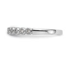14K White Gold Bezel-set 1/10 carat Complete Diamond Band