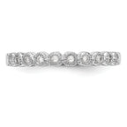 14K White Gold Bezel-set 1/10 carat Complete Diamond Band