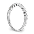 14K White Gold Bezel-set 1/10 carat Complete Diamond Band
