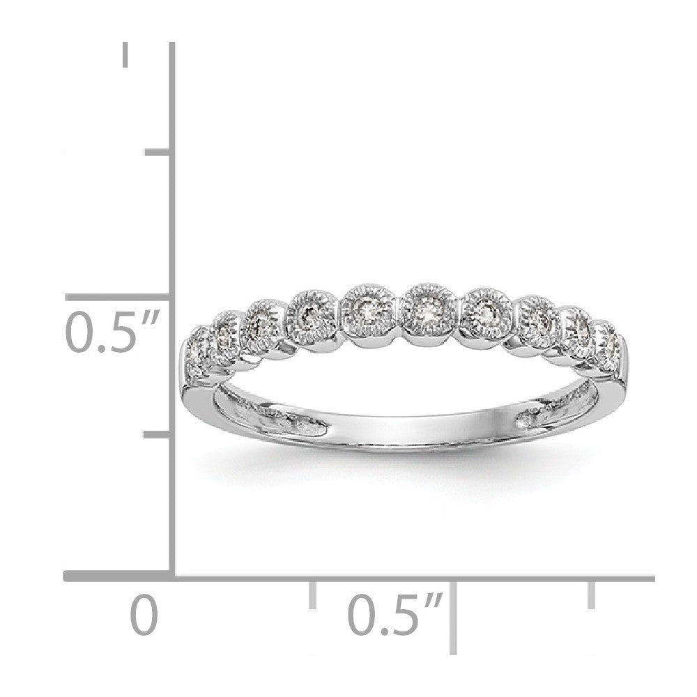 14K White Gold Diamond Band