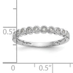 14K White Gold Bezel-set 1/10 carat Complete Diamond Band