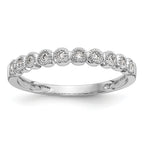 14K White Gold Bezel-set 1/10 carat Complete Diamond Band