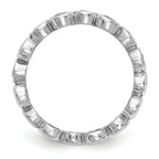 14K White Gold Diamond Band