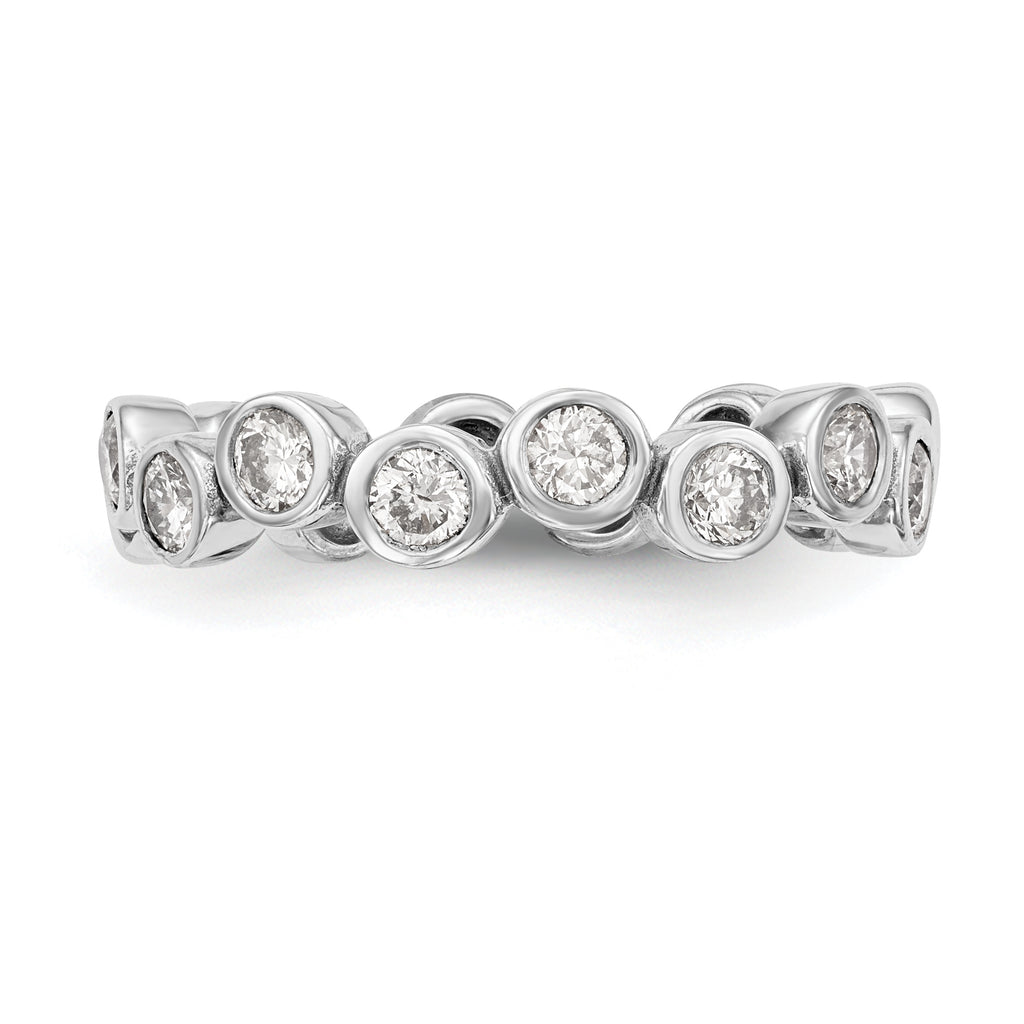 14K White Gold Diamond Band