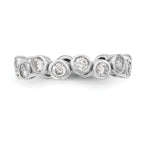 14K White Gold Diamond Band