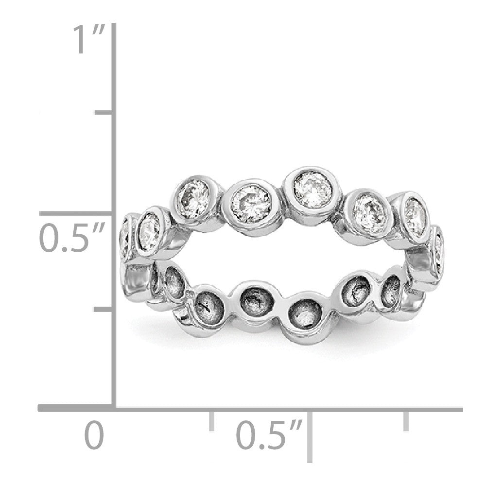 14K White Gold Diamond Band