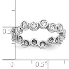 14K White Gold Diamond Band
