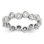 14K White Gold Diamond Band