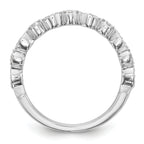 14K White Gold Fancy 1/6 carat Diamond Complete Wedding Band