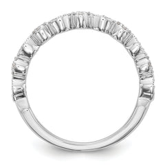 14K White Gold Diamond Band - 7