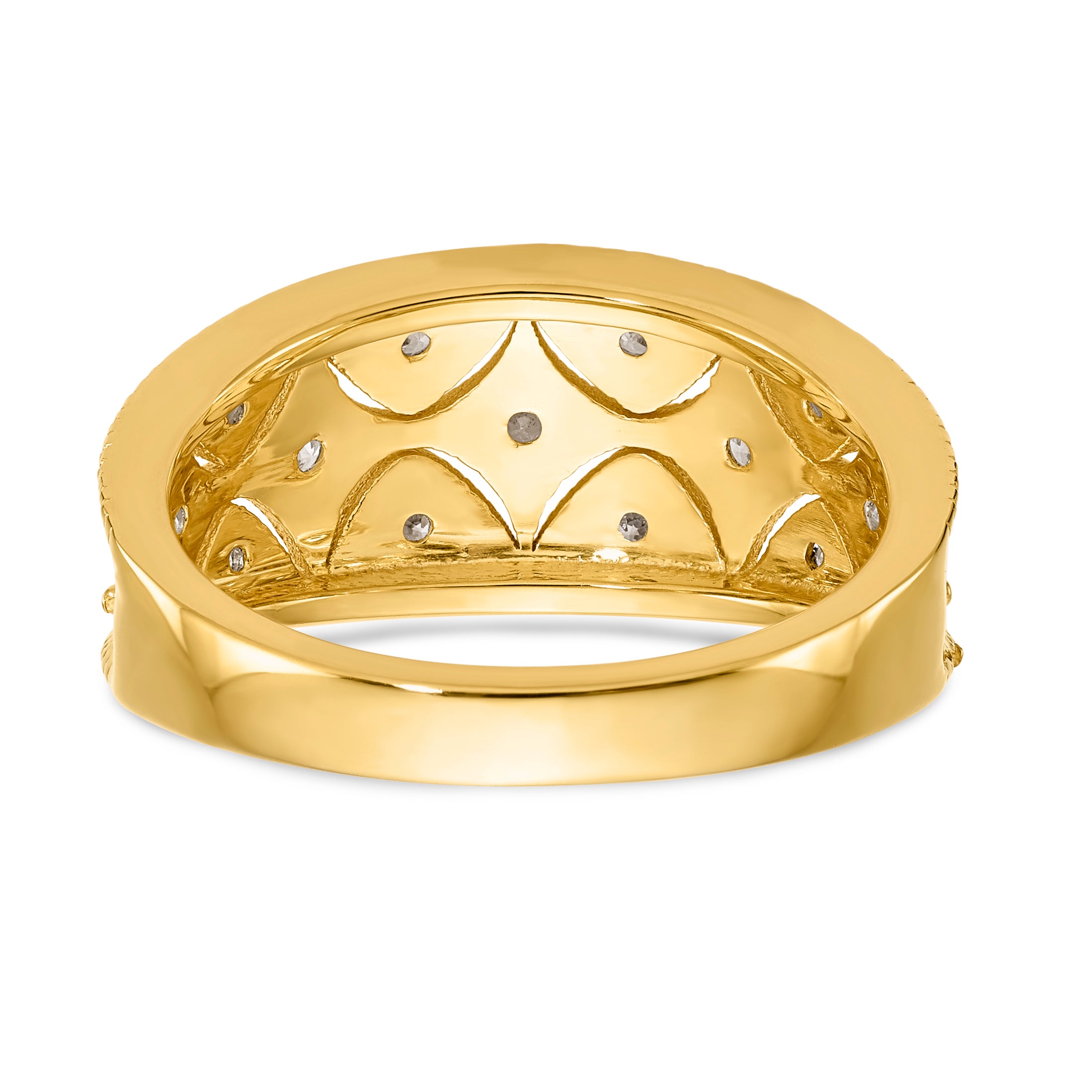 14K Vintage 1/4 carat Complete Diamond Band - 7