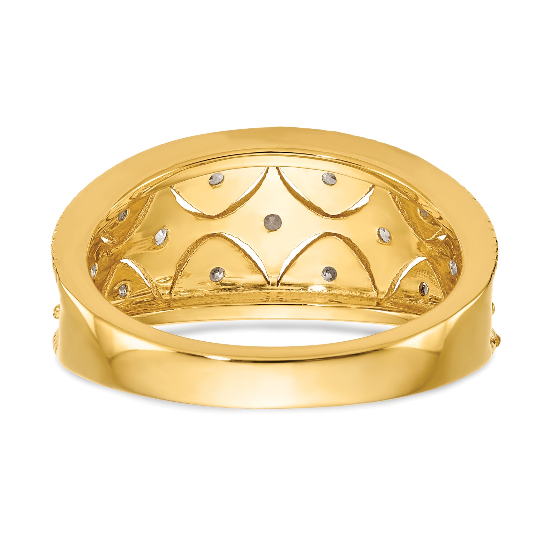 14K Vintage 1/4 carat Complete Diamond Band