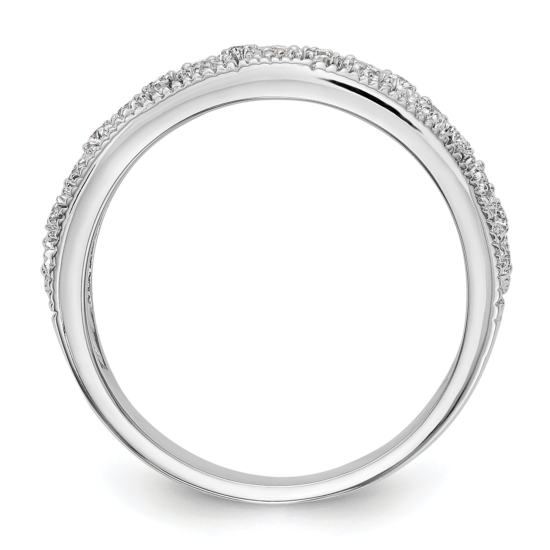 14K White Gold Diamond Band Secondary image