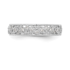 14K White Gold Diamond Band - 7