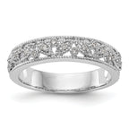 14K White Gold Diamond Band