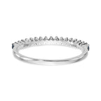 14K White Gold 1/6 carat Blue Diamond Complete Band