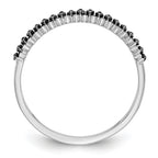 14K White Gold 1/6 carat Black Diamond Complete Band
