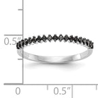 14K White Gold 1/6 carat Black Diamond Complete Band