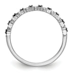14K White Gold 1/10 carat Black Diamond Complete Band