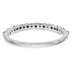 14K White Gold 1/10 carat Black Diamond Complete Band