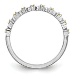 14k White Gold Yellow Diamond Band