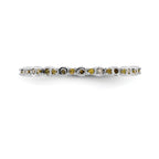 14k White Gold Yellow Diamond Band