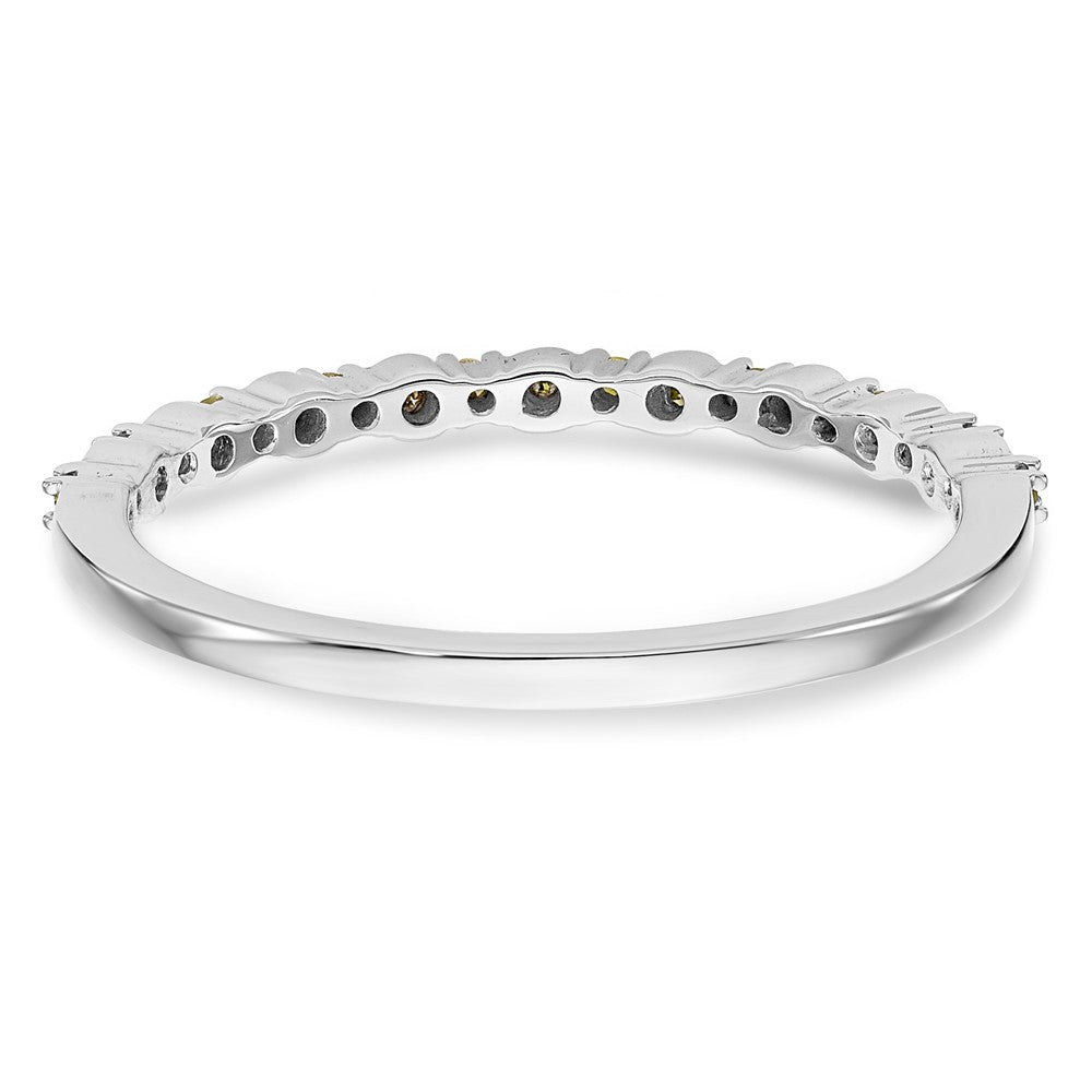 14K White Gold Yellow Diamond Band