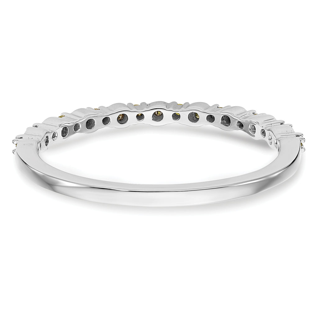 14k White Gold Yellow Diamond Band