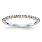 14k White Gold Yellow Diamond Band