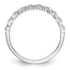 14K White Gold 1/10 carat Black and White Diamond Complete Band