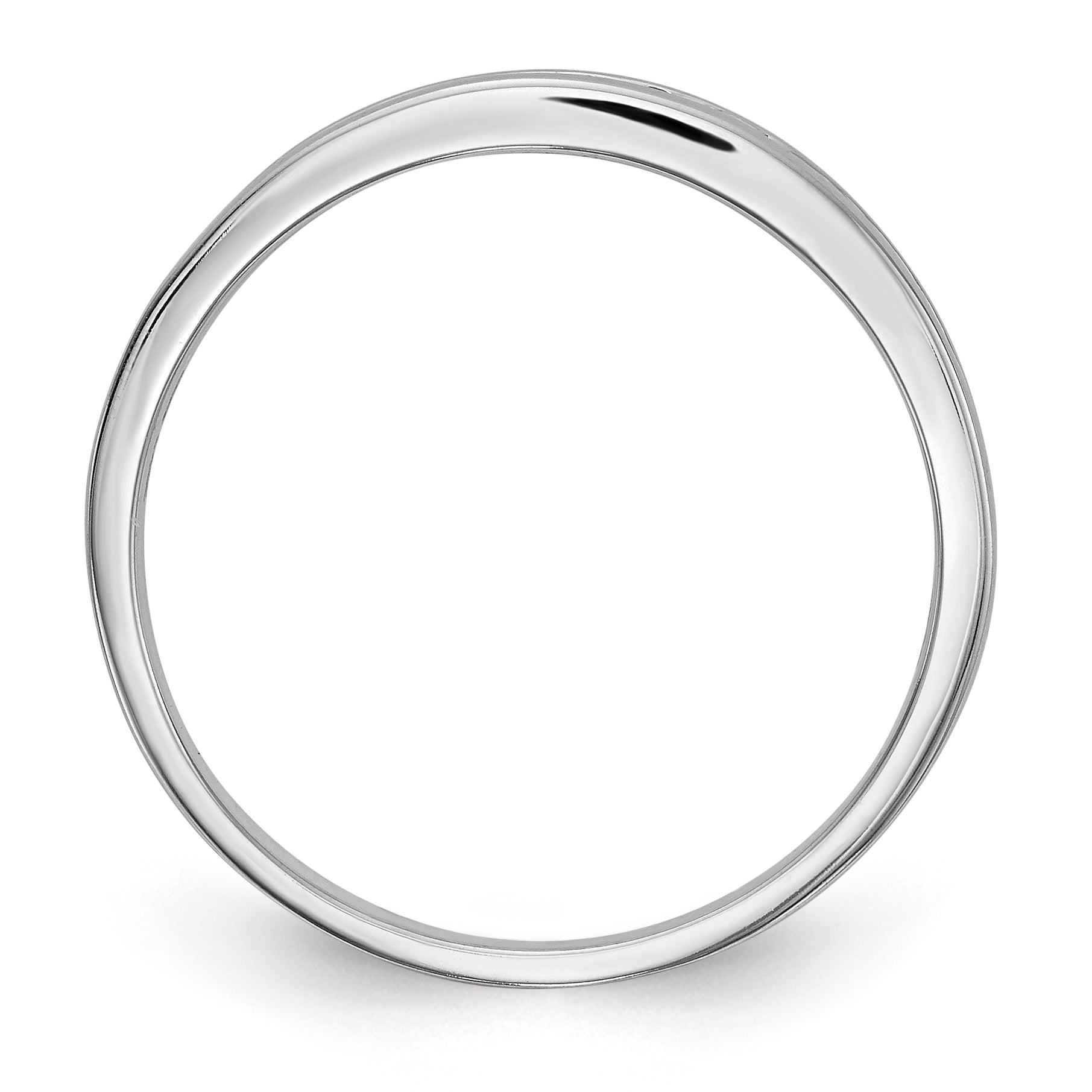 14K White Gold Yellow & White Diamond Band - 7