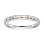 14k White Gold Yellow & White Diamond Band