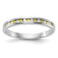14k White Gold Yellow & White Diamond Band