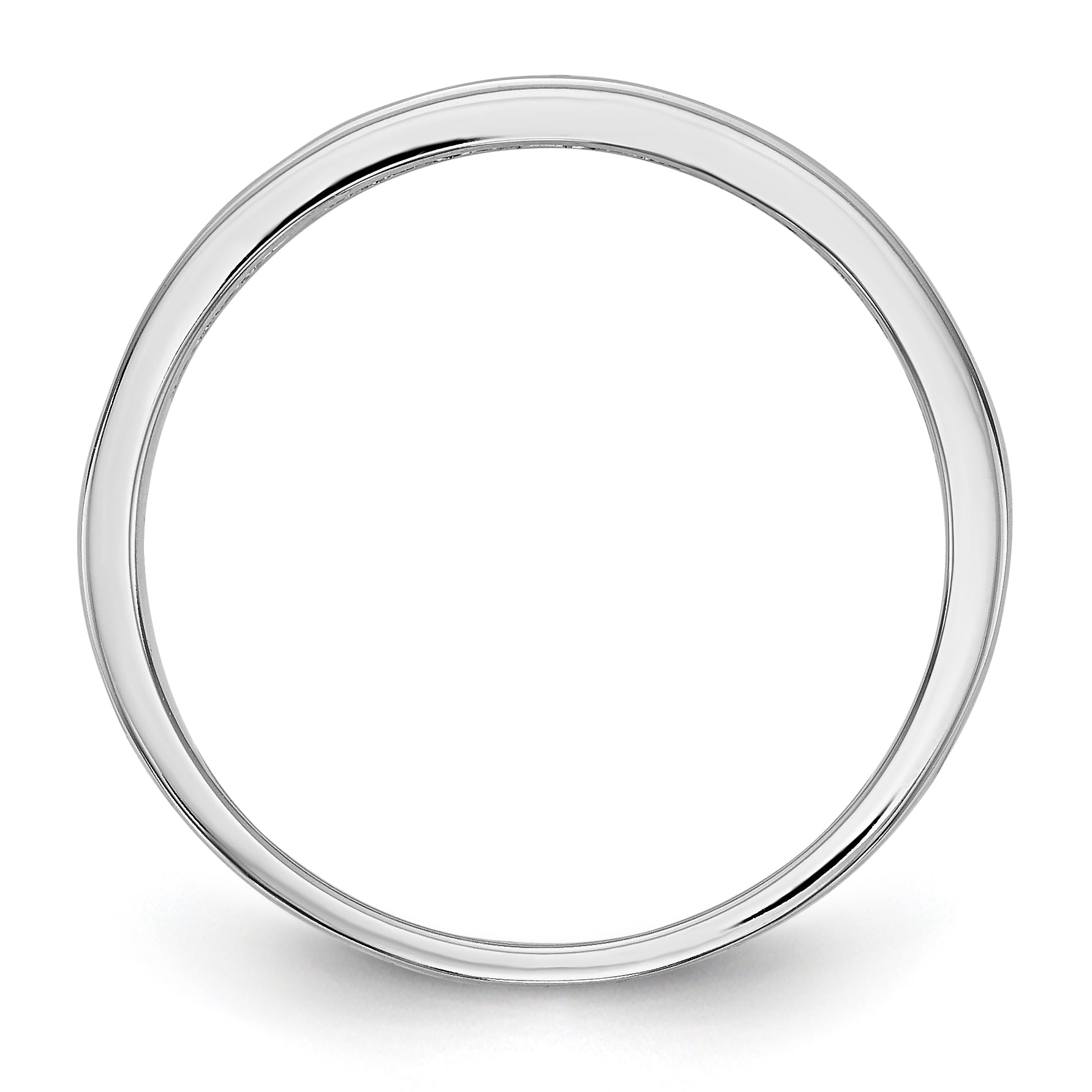 14K White Gold Blue Diamond Band - 7