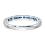 14K White Gold 1/4 carat Blue Diamond Complete Channel Band
