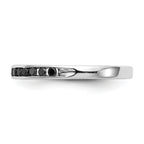 14K White Gold 1/4 carat Black Diamond Complete Channel Band
