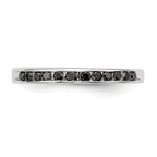14K White Gold 1/4 carat Black Diamond Complete Channel Band
